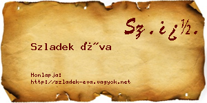 Szladek Éva névjegykártya