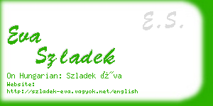 eva szladek business card